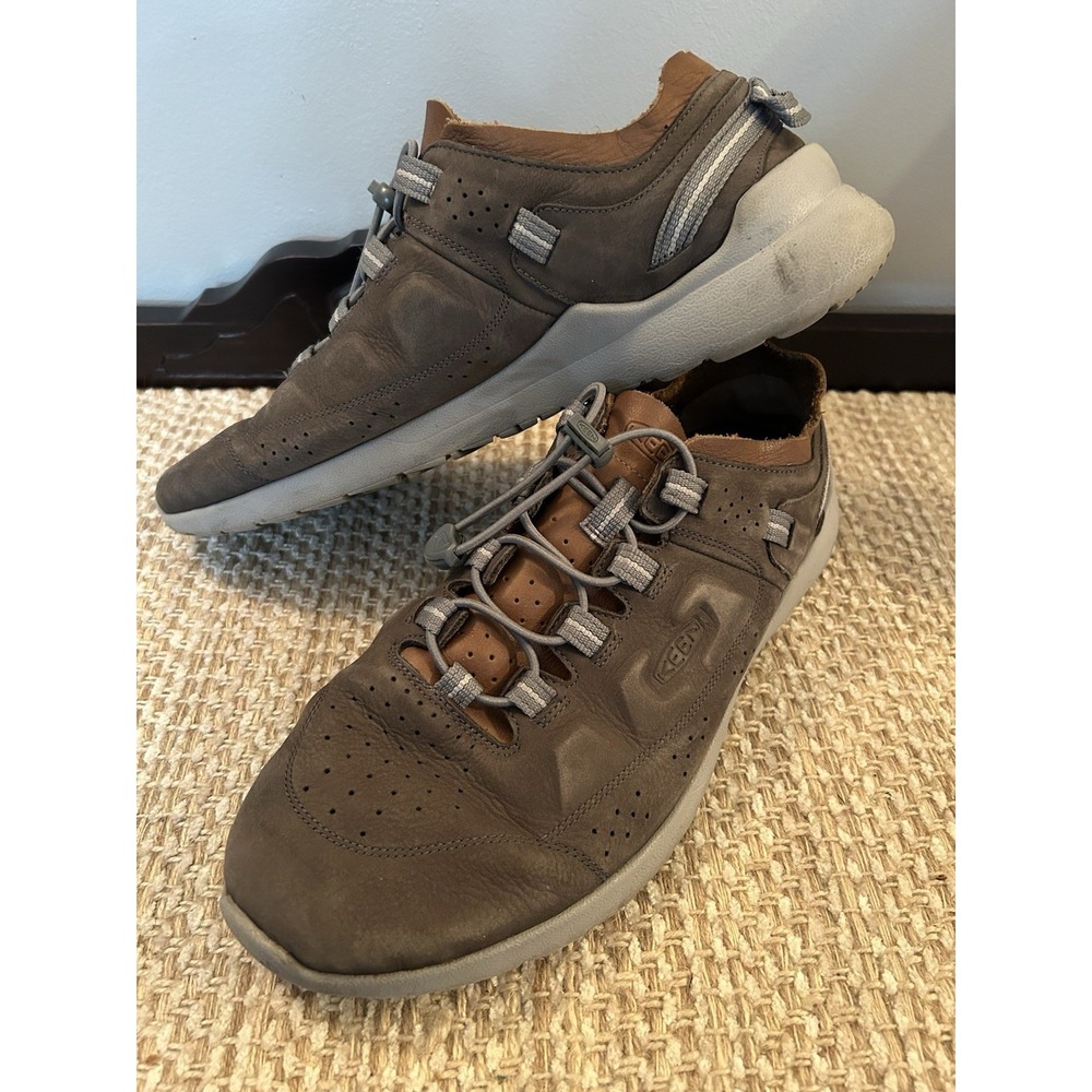 KEEN Highland Steel Grey Drizzle Leather Casual Shoes Sneakers Men's 11.5 Hiking